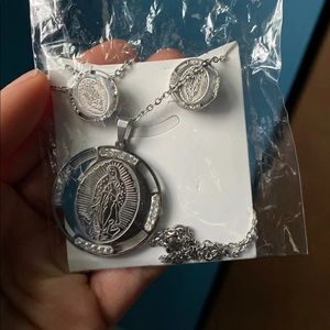 Lady of Guadalupe earrings and Necklace set